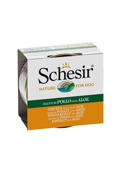 Schesir Tavuklu ve Aloe Veralı Konserve Yetişkin Köpek Maması 12 x 150 G