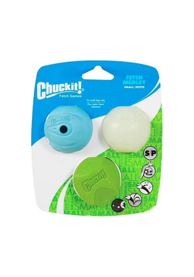 Chuckit Fetch Medley Gen 2 Köpek Oyun Topu Küçük Boy 3lü