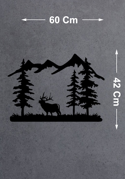 Avcı Orman Ve Dağ Sticker - 4x4 Off Road Adventure Sticker - Araba Oto Karavan Sticker - 02170 60X42 Cm