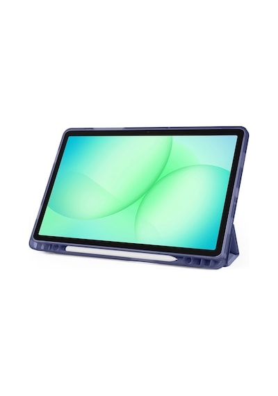 Samsung Galaxy Tab A11 Plus 2025 Kılıf Uyumlu Standlı Kalem Bölmeli Akıllı Trifolding Kapak Sm-x230 Lacivert