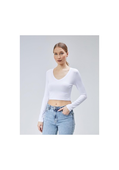 Virago 2'li Soft Touch V Yaka Crop Uzun Kol Bluz/body Beyaz - 687153492 Beyaz - 687153492 Beyaz Virago 2'li Soft Touch V Yaka Crop Uzun Kol Bluz/body Beyaz - 687153492 Beyaz - 687153492 Beyaz