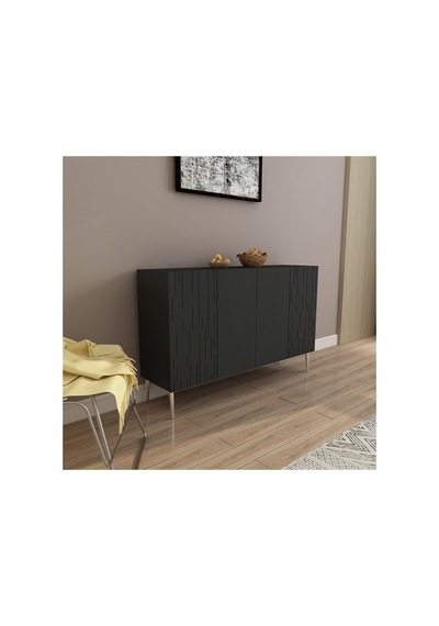 Alben 120 Cm Konsol, Tv Ünitesi, Çok Amaçlı Dolap Antrasit-gümüş Antrasit-gümüş Alben 120 Cm Konsol, Tv Ünitesi, Çok Amaçlı Dolap Antrasit-gümüş Antrasit-gümüş