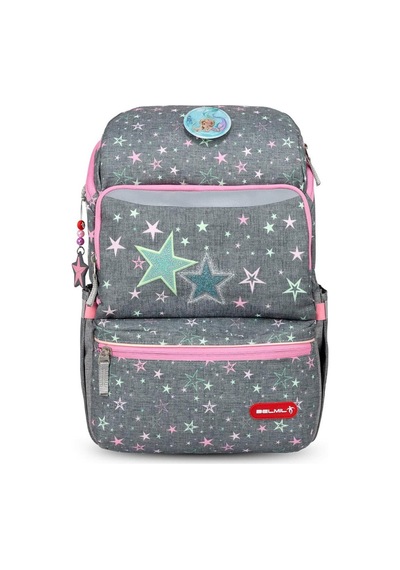 Belmil Shine Bright Ergonomik Okul Çantası 405-79 Gri - Pembe