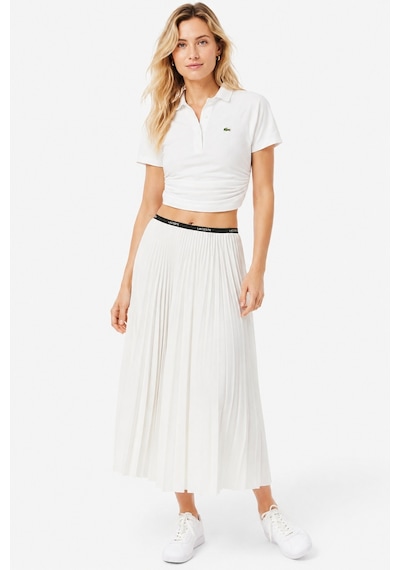 Lacoste Women's Pleated Skirt Pileli Kadın Etek Beyaz