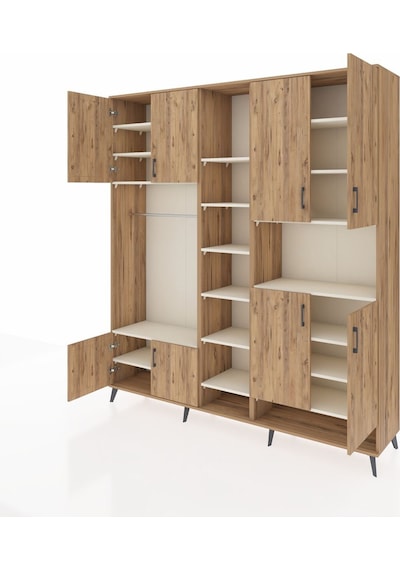 Hyperion Dolap 18 Raflı 8 Kapaklı Tek Askılı 220x44x243 Çam-çam/aytaşı Atlas Çam/aytası Hyperion Dolap 18 Raflı 8 Kapaklı Tek Askılı 220x44x243 Çam-çam/aytaşı Atlas Çam/aytası