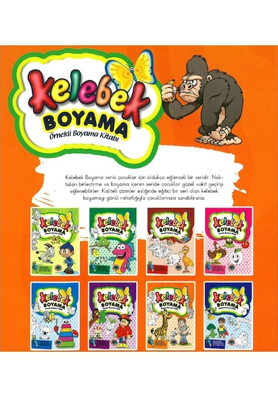 Karatay Örnekli Kelebek Boyama Kitabı (1 Adet)