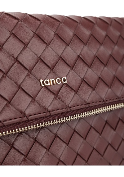 Tamer Tanca Kadın Suni Deri Bordo Clutch Çanta 921 7482-b Bn Cnt Sk26-27 Bordo Orgu