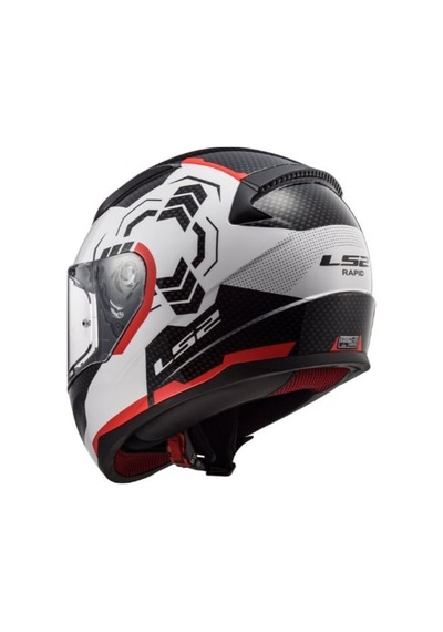 Ls2 Rapıd Ghost Beyaz-Siyah-Kırmızı Kask