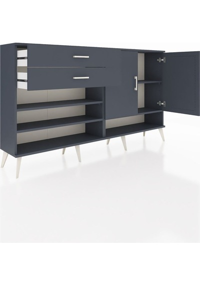 Arges Konsol 4 Raflı 2 Çekmeceli 2 Kapaklı 176x30x99 Antrasit-antrasit Antrasıt/antrasıt - Antrasıt Arges Konsol 4 Raflı 2 Çekmeceli 2 Kapaklı 176x30x99 Antrasit-antrasit Antrasıt/antrasıt - Antrasıt