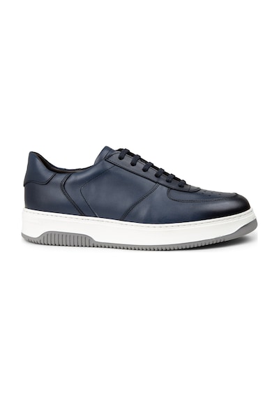 Deery Hakiki Deri Lacivert Erkek Sneaker Ayakkabı - 01965Mlcve05 Lacivert