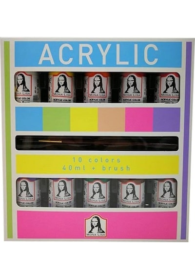 Südor Mona Lisa Akrilik Boya Seti 10 X 40ml Fırça Hediyeli