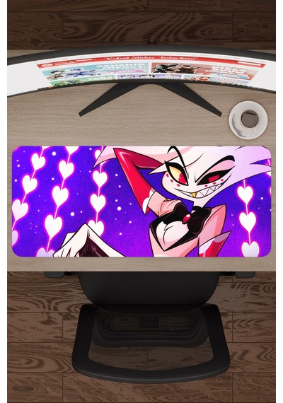Hazbin Hotel Kaymaz Dikişli Kauçuk Oyuncu Mousepad V3 - 70x30 Xl Gaming Mouse Pad Fare Altlığı