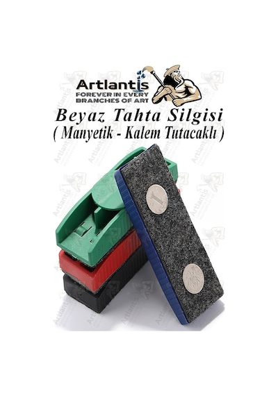 Yazı Tahta Silgisi Plastik Mıknatıslı 3 Adet Beyaz Yazı Tahtası Silgisi Manyetik Kaliteli Keçe Uçlu Silgi Okul Sınıf Diğer