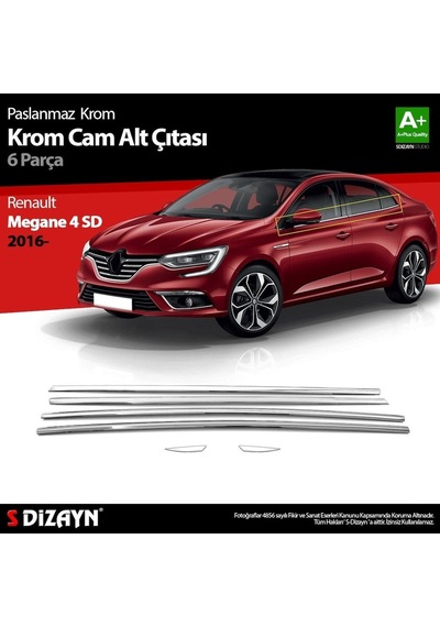 Renault Megane 4 Sd Krom Cam Çıtası 6 Prç. 2016 Üzeri
