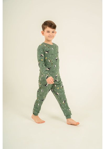Rolypoly Erkek Çocuk Space Yeşil Uzun Kol Pijama Takım Rp3888-c-v1 Rp3888-c-v1