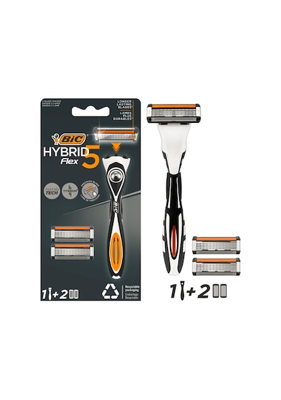 Bic Flex 5 Hybrid Erkek Tıraş Bıçağı 1 Sap + 2 Başlık (5 Bıçak)
