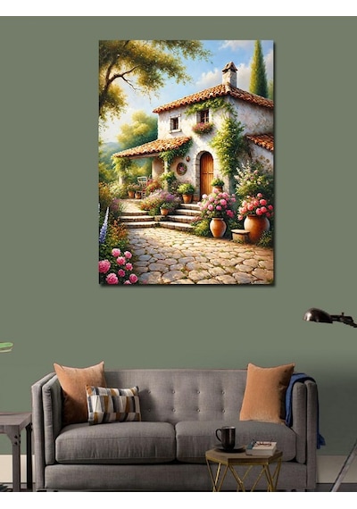 Kanvas Tablo Masalsı Bahçe Manzarası 100cmx140cm