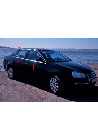 Vw Jetta Cam Çerçevesi Kenar Çıtası Krom 2005 -2010 Full Set