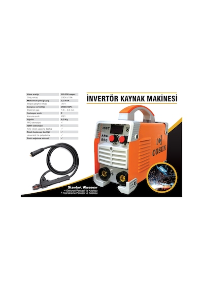 Cosun 200 Amper Inverter Kaynak Makinesi
