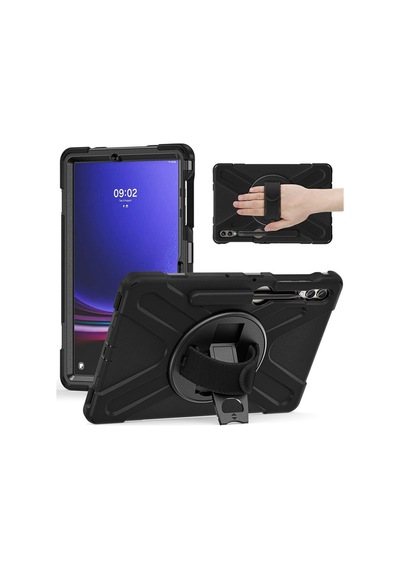 Galaxy Tab S9 Fe Plus 12.4 Uyumlu Amazing Tablet Kılıf Standlı Koruyucu Kapak Arka Kapak