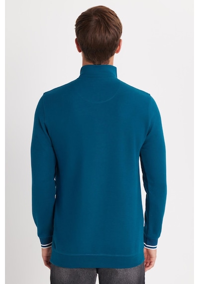 Tudors Erkek Slim Fit Dar Kesim Pamuklu Yarım Fermuarlı Dik Yaka Petrol Sweatshirt-35787 PETROL Tudors Erkek Slim Fit Dar Kesim Pamuklu Yarım Fermuarlı Dik Yaka Petrol Sweatshirt-35787 PETROL