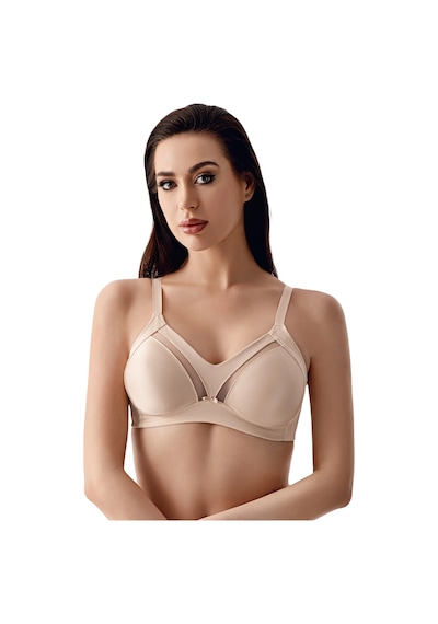 New Bra 352303 Kadın C Cup Toparlayıcı Balensiz Minimizer Sutyen Ten