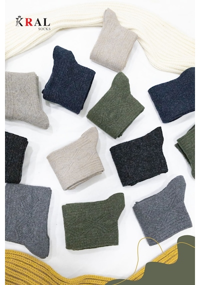 Kral Socks Lambswoll 12'li Erkek Çorap Asorti
