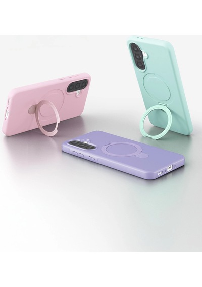 Samsung Galaxy A26 Regal Magsafe Standlı Kapak - Açık Pembe