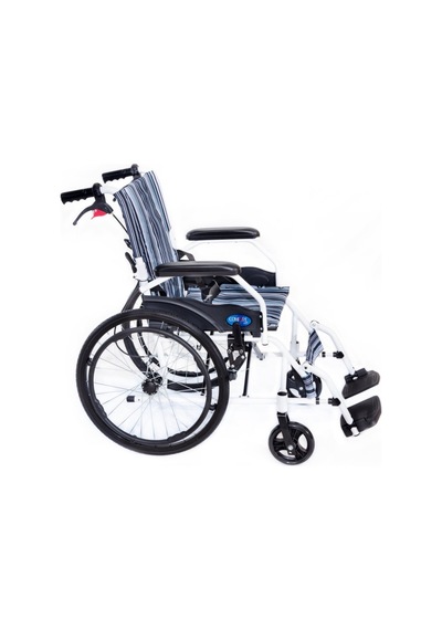 Medikaltec Comfort Plus Ky863-20 Mavi Desenli Alüminyum Tekerlekli Sandalye