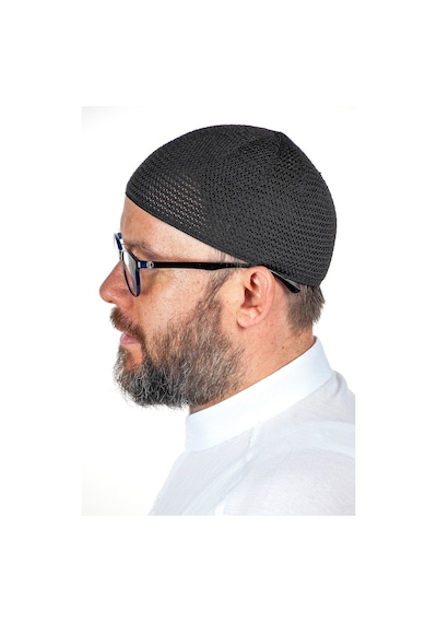 Lüks Çelik Örme Namaz Takkesi Siyah 1 Adet