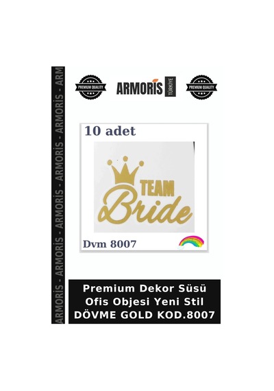 Premium Dekor Süsü Ofis Objesi Yeni Stil Dövme Gold Kod.8007