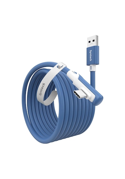 5 M Usb-c Vr Kablo Quest2/quest Pro/pico 4 Uyumlu Yüksek Hızlı Bağlantı Kablosu Mavi