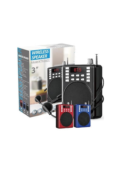 Subzero Ktx 1601 Mikrofonlu Rehber Öğretmen Amfisi Usb/tf/aux Fm Destekli Hoparlör