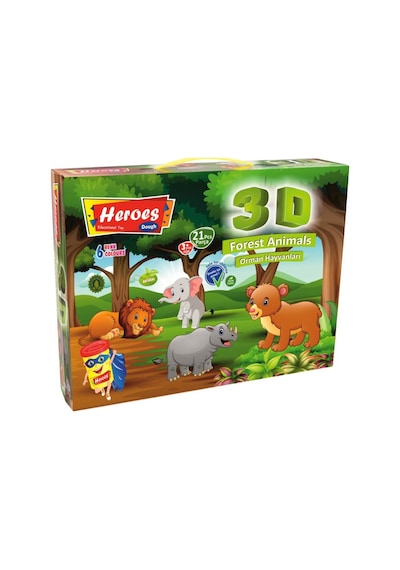 3d Orman Hayvanları Oyun Hamuru Seti