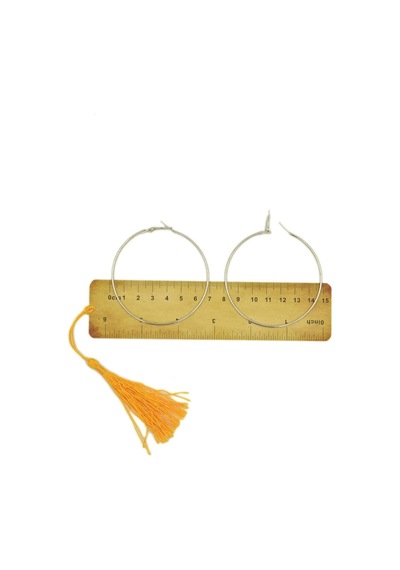 6 Cm Gümüş Halka Küpe Gümüş