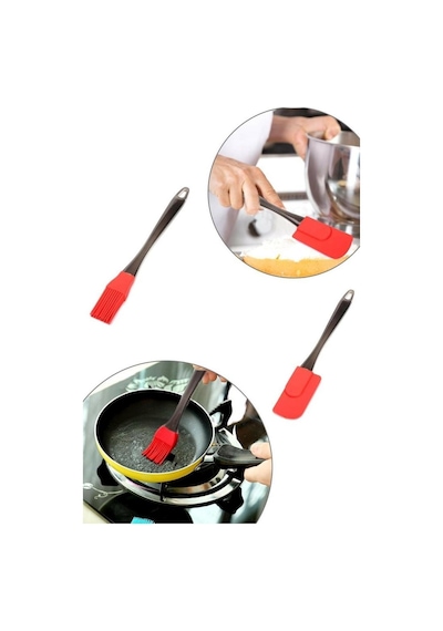 Silikon Yumurta  Fırçası ve Spatula 2'Li Set