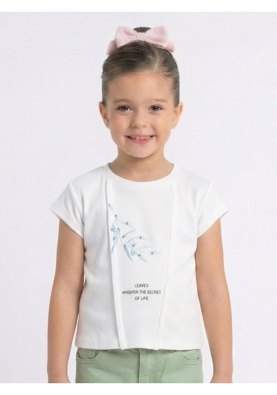 Xo Kids Kız Çocuk Tişort 4-8 Yaş 38510 Ekru