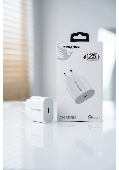 Sprange Pt18 25w Type-c Hızlı Şarj Adaptörü Pd 3.0 + Qc 3.0 Destekli