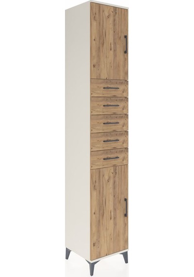 Hyperion Dolap 3 Raflı 5 Çekmeceli 2 Kapaklı 44x44x243 Aytaşı... Aytaşı