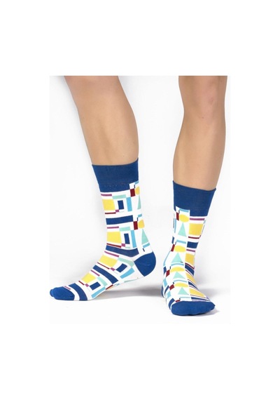 Ozzy Socks Square Desenli Çorap Mavi