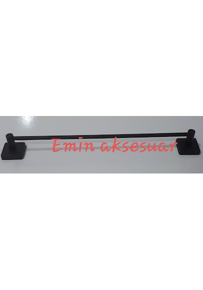 Uzun Havluluk 40 Cm Kare Tabanlı Mat Siyah