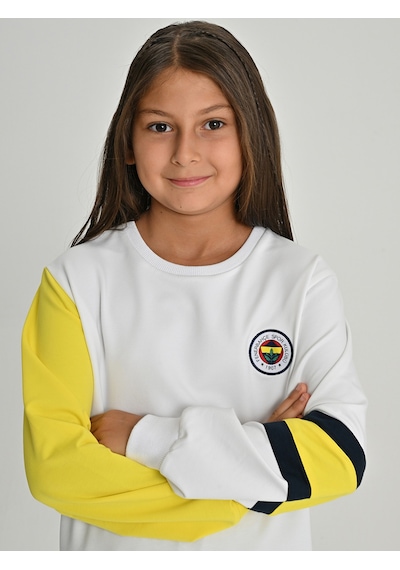 Fenerium Çocuk Trıbun 6 Renk Logolu Sweat BEYAZ