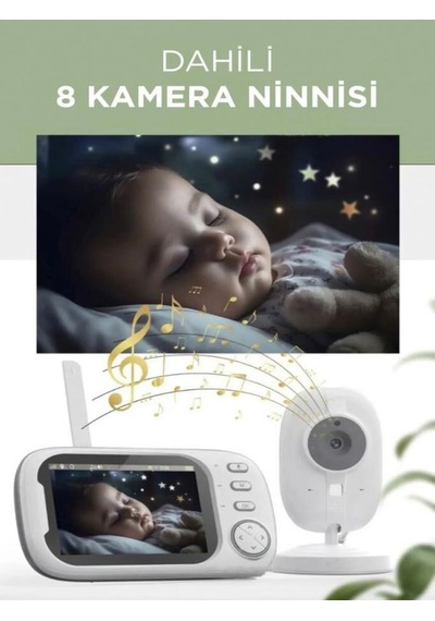 Monitörlü Akıllı Bebek Kamerası Full Hd Smart Ip Telsiz Güvenlik Kamerası ve Monitör 2.4 ghz