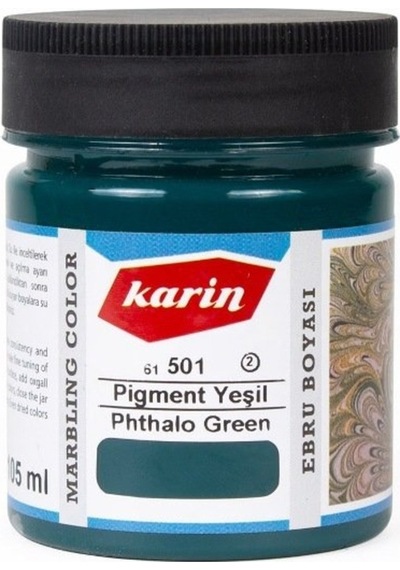 Karin Ezilmiş Ebru Boyası 105Ml 501 Pigment Yeşil