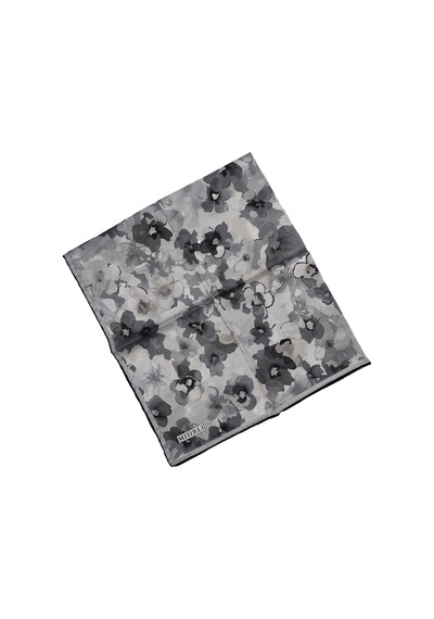 Mim Eşarp Mısırlı Eşarpları Silky Cocoon Trend Polyester Twill Sport Eşarp Siyah