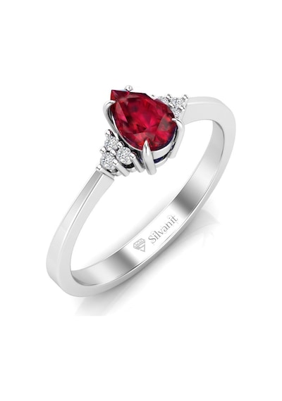 0,50 Karat Pırlantalı Yakut Yüzük (464656941)