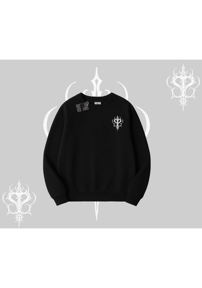 Startmore Gothic Cat Made İn Hell Baskılı Sweatshirt Biskilet Sweatshirt Siyah