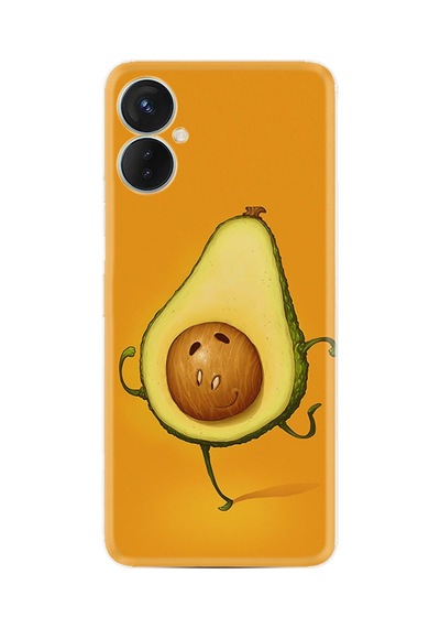 Tecno Camon 19 Neo Kılıf Resimli Desenli Silikon Platinium Series Dance Avokado 1878