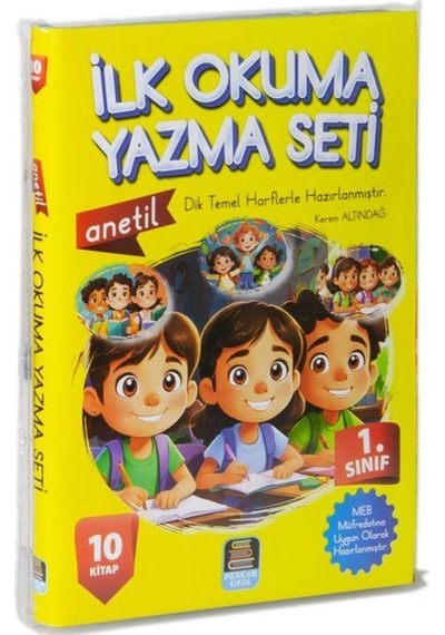 1.sınıf Anetil İlk Okuma Yazma Seti 10 Kitap Renkli Resimli D...