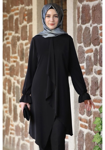Esilanur Arya Tesettür Tunik Siyah